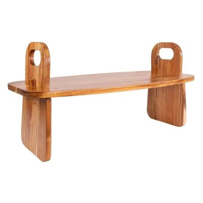 China Mini Picnic Table Acacia Portable Easy Carry Solid Wood Outdoor Wine Serving Tray Folding Rack Stand Camping Wood Table for sale