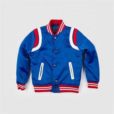 China Custom Made Loose Fashion Baseball Bomber Jacket Breathable High Quality Silk Superb Satin Unisex Jackets for sale