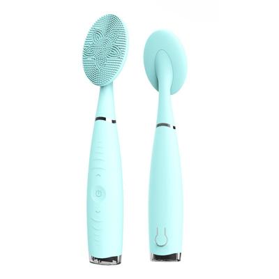 China Hot 5 Speed ​​Amazon Acne Treatment Vibration Silicone Waterproof Ultrasonic Deep Pore Remover Facial Cleansing Brush for sale