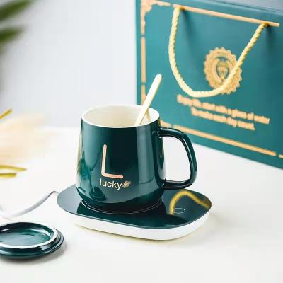 China Viable New Hot Selling 55 Degree Temperature Control Smart Mug Electric Heating Coffee Mug 55 Degree Ceramic Mug With Custom for sale