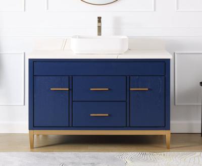 China Modern Modern Countertop With Gold Pull Frame Bathroom Vanity for sale