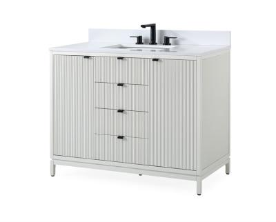 China New Modern Modern Styling Single Basin To House White Bathroom Dresser for sale