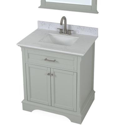 China Modern Elegance Very Simple Basin White Bathroom Cabinet Dresser for sale