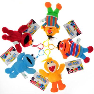 China Cute Sesame Street Plush Stuffed Toys with Hook keychain toys for sale