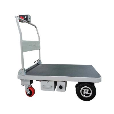 China Ease of Use Foldable Platform Longevity HG-101 Folding Electric Trolley Cart Platform Truck Cargo Cart for Warehouse for sale