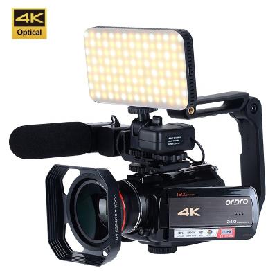 China About AC5 MIC 5MP Live Streaming Vlog 4K 12X Optical Zoom and Lens Professional Digital Video Camera for sale