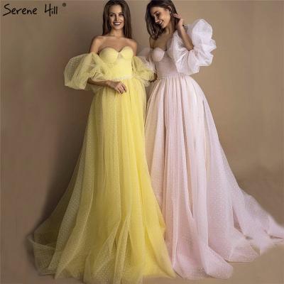 China Breathable 2020 Circular A Line Short Lantern Pattern Sheath Yellow Sexy Pink Prom Girl Formal Party Dresses Serene Hill LA70457 for sale