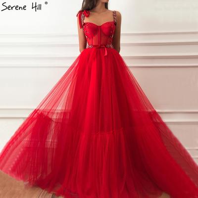 China Breathable Red Sleeveless Sweetheart Girls A Line Prom Dresses 2021 Serene Hill LA60952 Formal Party Wear Evening Dresses For Women for sale