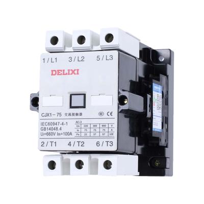 China Delixi Type CJX1-75 AC AC Motor Contactor Magnetic for sale