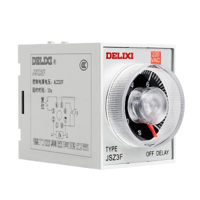 China DELIXI Sealed Delay Time Relay Controller JSZ3F 10s 220v 380V 24V Power Off for sale