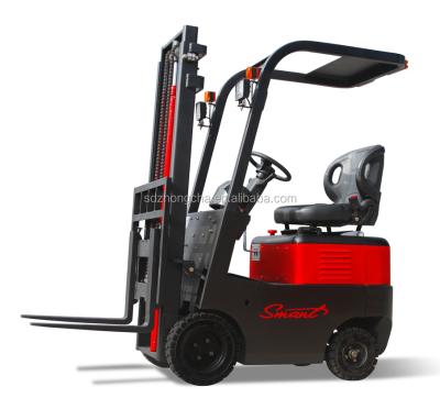 China Factory AC/DC motor electric forklift with 750kg capacity, mini battery forklift used in warehouse for sale