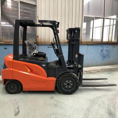 China Garment shops factory price CPD30 3 ton electric forklift with 3m height lifting duplex mast for sale for sale