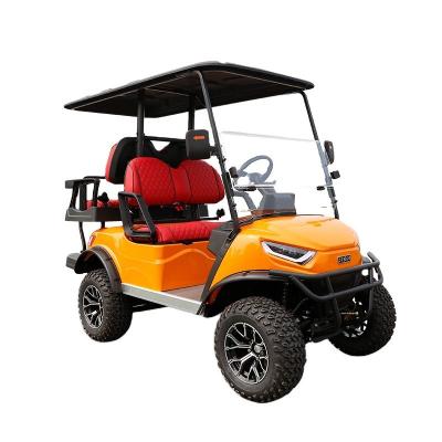 China 4 Wheel Electric Club Car Golf Cart Maximum Speed 30-50Km/h Electric Fuel Type Lifted 4 Passenger for sale