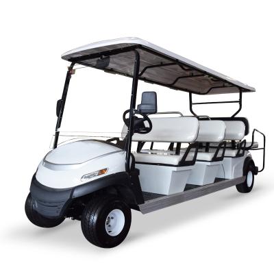 China 8 Seats Electric Golf Cart 13.7mph Speed Standing Postion of Tail Caddie Equipped for Passenger Transport for sale