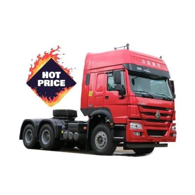 China WD615.47 Engine Model SINOTRUK 6X4 HOWO 7 Trailer Tractor Truck Head in Red Color for Your Customer's Requirements for sale