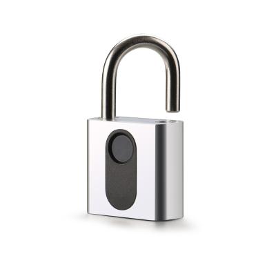 China Aluminum alloy Smart fingerprint Blue&tooth padlock Student dormitory burglar proof lock gym small lock APP fingerprint lock household for sale