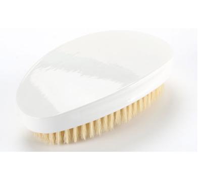 China 100% Duct 100% White Boar Bristle Glossy Curved PU Logo 360 Wooden Soft Wave Brush Custom for sale