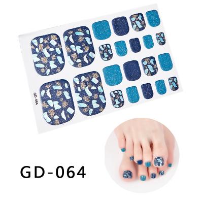 China Resin Ink Wholesale Easy Use Tips Colorful 22 Feet Toe Nail Art Stickers for sale