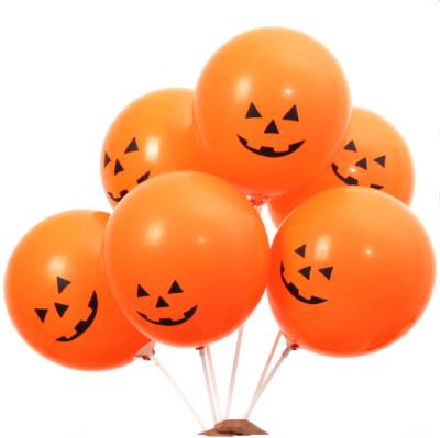 China Non-Toxic Cheap Halloween Decoration 12 Inch Thicken Latex Printed Helium Balloons Set Decorative Ghost Festival Party Air Balloons Latex for sale