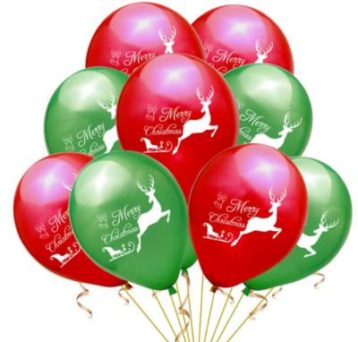 China High Quality 12inch Merry Christmas Flashing Text Printed Latex Balloons Colored Confetti Balloons For Christmas Birthday Wedding Decor for sale