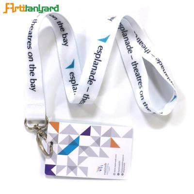 China Lanyard Custom Logo Printing Neck Lanyard With Buckle Soft And Convenient Security Sublimation Detachable Card Holder for sale