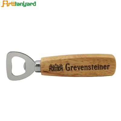 China Customized Wooden Wine Opener or Wine Bottle Opener Wall Mount Key Handle Bar Beer Bottle Opener with Logo Printing for sale