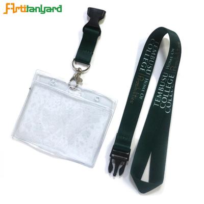 China Conference ID Card Holder/Widely Used for Medal & Luxury Badge Giftsetc Fashion Lanyard With Buckle Customized Heat Press Conference ID Card Holder Lanyard for sale