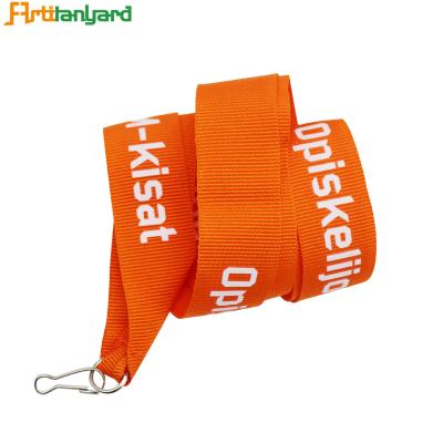 China Wholesale Neck Smooth And Convenient Lanyard Strap Custom Name Brand Lanyard Silk Screen Printing Logo for sale