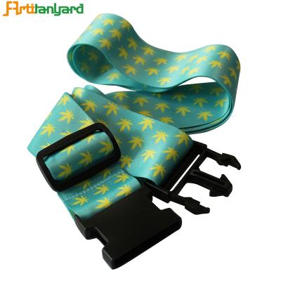 China Eco-friendly Wholesale Polyester Travel Luggage Belt Luggage Strap With Ladder for sale