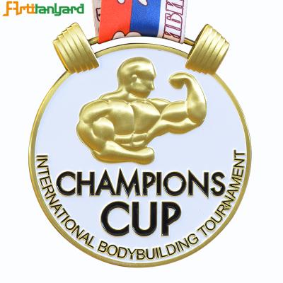 China World Medal Printer Custom High Quality Bodybuilding Kettlebell Cup Medal for sale