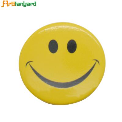 China Promotional Office Smiley Face Pin Gauge Garment Accessories Factory Crown Pin Badge for sale