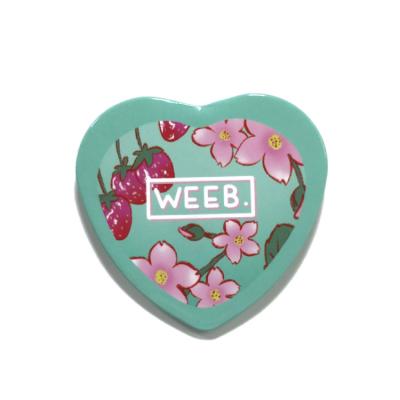 China Custom High Standard Brand Blank Metal Button Badge For Apparel Custom Heart Buttons Badges for sale