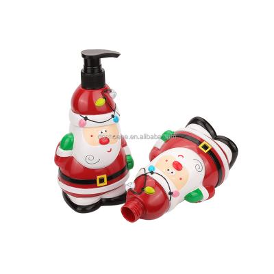 China Personal Skin Care Packaging 440ml Cartoon Doll Santa Claus Shape Foam Pump Bottles For Hand Wash Lotion Shampoo Detergents for sale