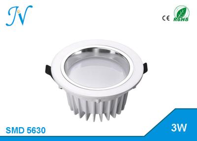 China White SMD 5630 3 Watt Recessed Led Downlight Emergency Light 100Lm/W for sale