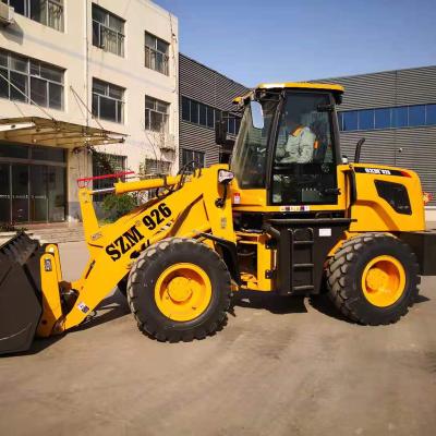 China Building Material Shops Wheel Loader SZM 926 With 2 Ton Rated Load for sale