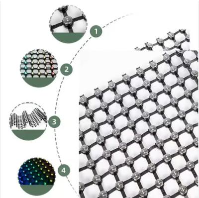 中国 P40 90% 高透明性 柔軟性 LED メッシュスクリーン 屋外 IP67 高い保護レベル 販売のため