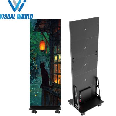 China V-Poster High Resolution Remote Control Movable Advertisement Machine Te koop