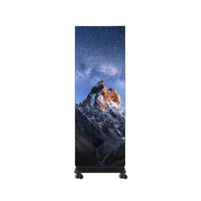 China P0.9 Floor Standing LED Poster Cabinet 1x5 600*1687.5mm Screen Size For Storefront for sale