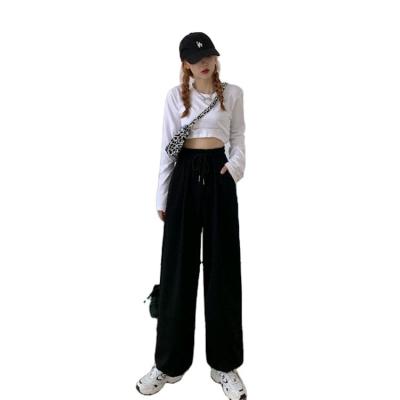 China Gray High-waisted High-waisted Link-feet Autumn Low Price Anti-wrinkle Harem Pants Wide-leg Loose Slim Leg Women's Casual All-match Sports Pants for sale