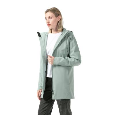 China 2021 New Design Waterproof Duck Down Slim Fit Hooded Ditch Coat Women's White Winter Casual Jacket for sale