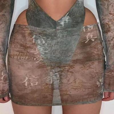 China 2022 Wholesale Women's Skirts Printing Sexy Fashion Mini Skirts Anti-Static for sale