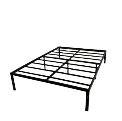 China (Other) Customizable Adjustable Iron Bed, Black Metal Frame Platform, Double King Steel Bed for sale