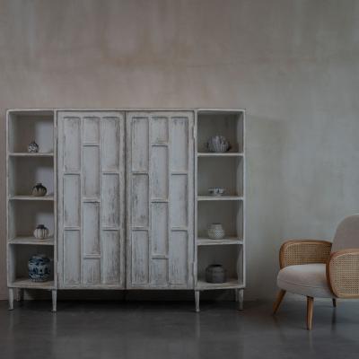 China Traditional Countryside style European classic furniture bookcases with fog color for sale