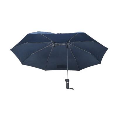 China Folding Umbrella Three Folding Manual Eccentric Umbrella With Logo Prints for sale