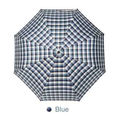 China Fully Automatic Three Fold Folding Cloth Umbrella From Open And Close Plaid With Customized for sale