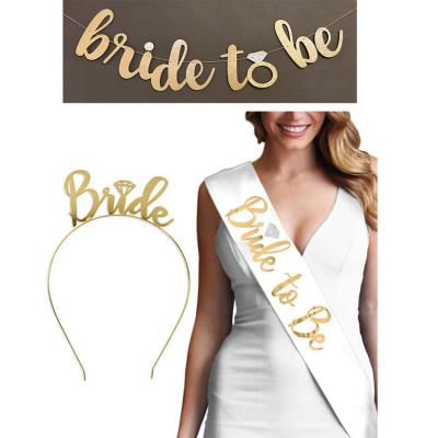 China Durable Custom Logo Bachelor Party Supplies Bride To Be Bridal Shower Set Bachelor Party Kit Bridal Shower Decorations Set for sale