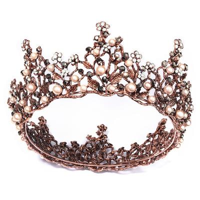 China European Crown Amazon Crown Wedding Fashion Rhinestone New Bridal Tiara De Princesa Customizable Crown Hair Accessories And American Bride for sale