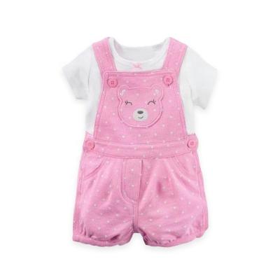 China Wholesale Anti Shrink Pink Baby Romper Panties Baby Clothes Sets Toddler Baby Clothes Newborn Sweater Cotton Spring Cloth 2pcs en venta