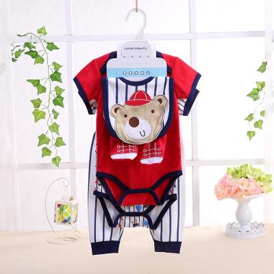 China 5 Piece Baby Jumpsuit Antibacterial Antibacterial Summer Knitted Baby Clothes Baby Clothes Set for sale