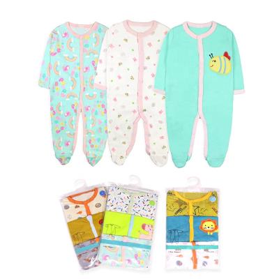 중국 3 Pack Baby Pajamas Sleepwear Breathable Eco-Friendly Rompers Long Sleeve Baby Overalls Jumpsuit Cotton Baby Boy Suits Newborn Infant Breathable Eco-Friendly Sleepwear unisex 판매용